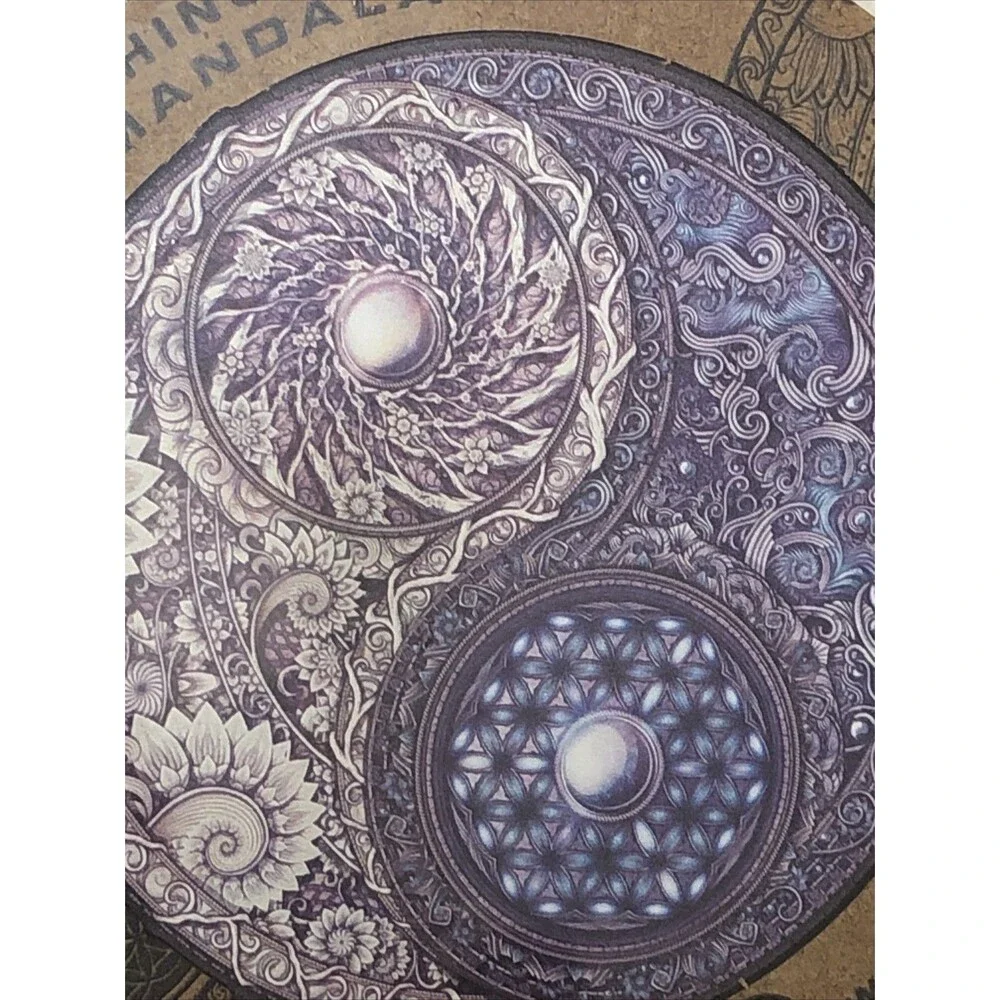 New Unidragon Overarching Opposites Mandala Medium Wooden Puzzle Round 200 pcs